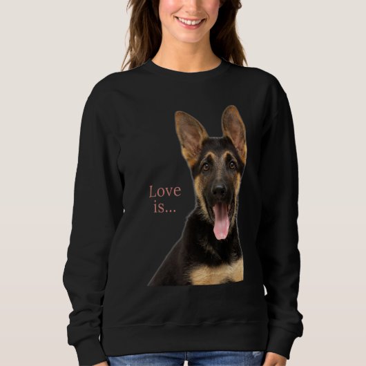 German Shepherd Shepard Dog Mam Dad Love Pet Trui (Voorkant)