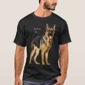 German Shepherd Shepard Dog Mom Dad Love Pet T-shirt (Voorkant)