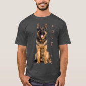German Shepherd Shepard Dog Mom Dad Love Pet T-shirt (Voorkant)