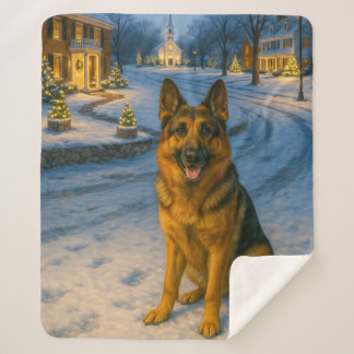 German Shepherd Sherpa Blanket Sherpa Deken