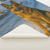 German Shepherd Sherpa Blanket Sherpa Deken (3/4)
