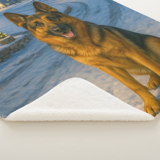 German Shepherd Sherpa Blanket Sherpa Deken (3/4)