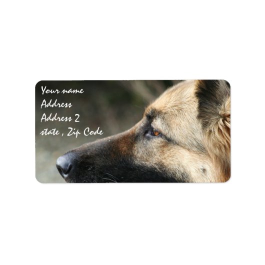 German Shepherd Shipping Labels (Voorkant)