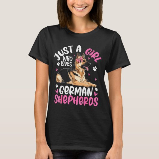 German Shepherd Shirt For Girls Women German Sheph (Voorkant)