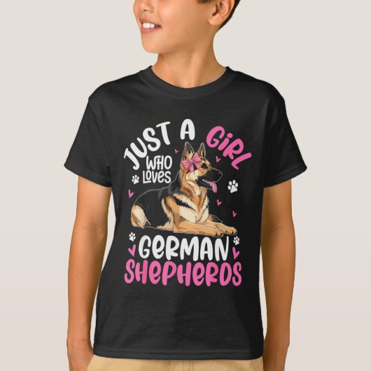 German Shepherd Shirt For Girls Women German Sheph (Voorkant)