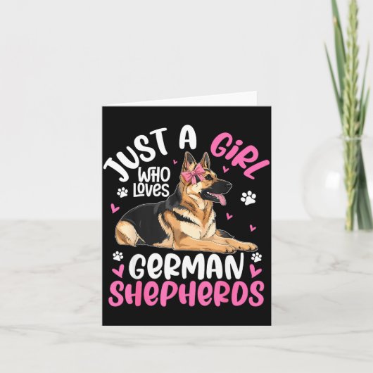 German Shepherd Shirt For Girls Women German Sheph Kaart (Voorkant)