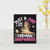 German Shepherd Shirt For Girls Women German Sheph Kaart (Gele Bloem)