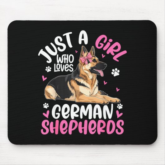 German Shepherd Shirt For Girls Women German Sheph Muismat (Voorkant)
