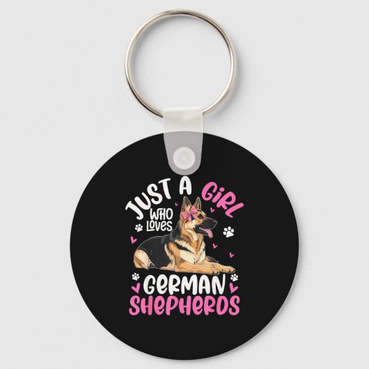 German Shepherd Shirt For Girls Women German Sheph Sleutelhanger (Voorkant)