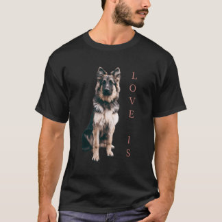 German Shepherd Shirt Women Men Kids Love Dog Mom