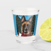 German Shepherd Shot Glas (Voorkant)