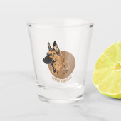 German Shepherd Shot Glas (Voorkant)