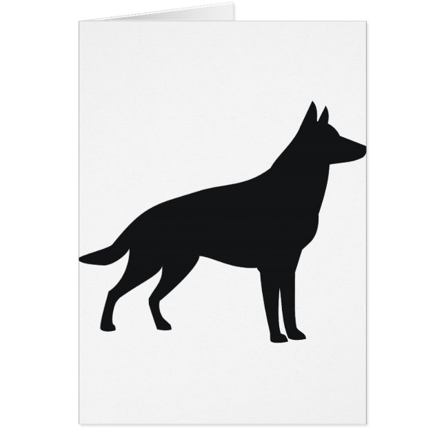 German Shepherd Silhouette (Voorkant)