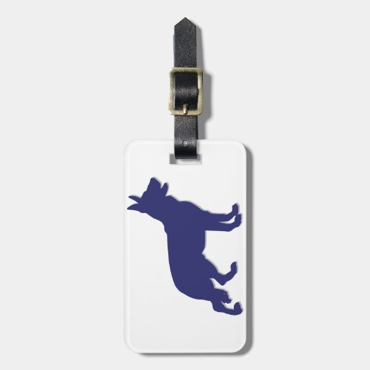 German Shepherd Silhouette Bagagelabel (Voorkant verticaal)