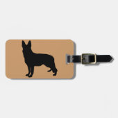 German Shepherd Silhouette Bagagelabel (Voorkant horizontaal)