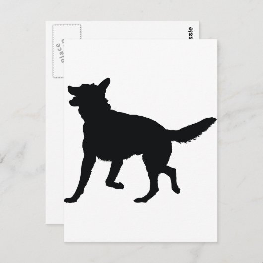German Shepherd Silhouette Briefkaart (Voorkant / Achterkant)