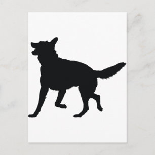 German Shepherd Silhouette Briefkaart
