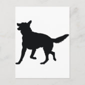 German Shepherd Silhouette Briefkaart (Voorkant)