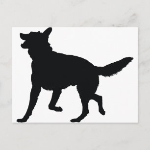 German Shepherd Silhouette Briefkaart