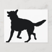 German Shepherd Silhouette Briefkaart (Voorkant)