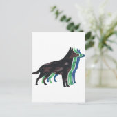 German Shepherd Silhouette Briefkaart (Staand voorkant)