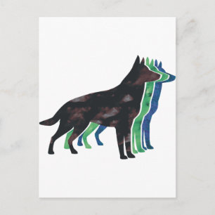 German Shepherd Silhouette Briefkaart