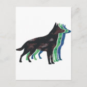 German Shepherd Silhouette Briefkaart (Voorkant)
