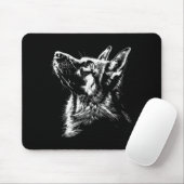 German Shepherd Silhouette Graphic German Shepherd Muismat (Met muis)