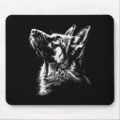 German Shepherd Silhouette Graphic German Shepherd Muismat (Voorkant)