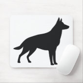 German Shepherd Silhouette Muismat (Met muis)