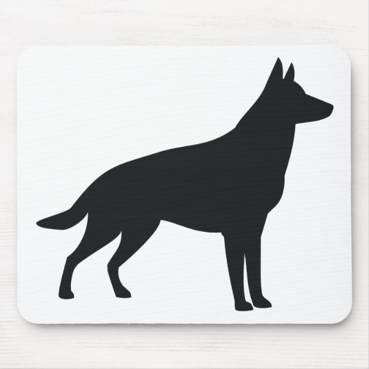 German Shepherd Silhouette Muismat (Voorkant)