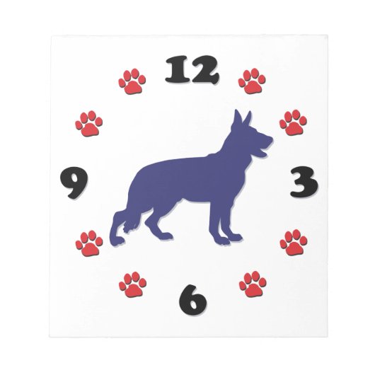 German Shepherd Silhouette Notitieblok (Voorkant)