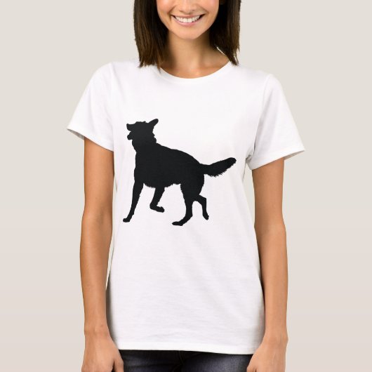 German Shepherd Silhouette T-shirt (Voorkant)