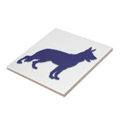 German Shepherd Silhouette Tegeltje (Zijkant)