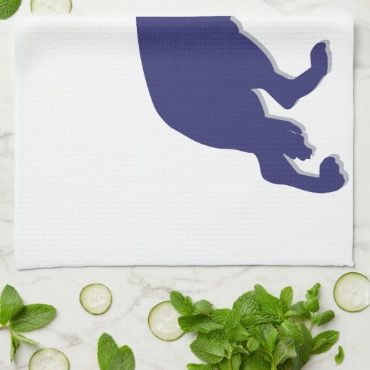 German Shepherd Silhouette Theedoek (Gevouwen)