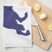 German Shepherd Silhouette Theedoek (Quarter Fold)