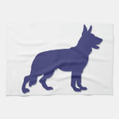 German Shepherd Silhouette Theedoek (Horizontaal)