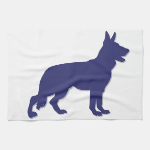 German Shepherd Silhouette Theedoek
