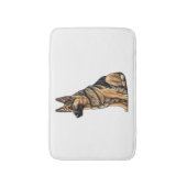 German Shepherd Sitting Badmat (Voorkant Verticaal)