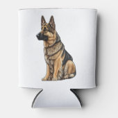 German Shepherd Sitting Blikjeskoeler (Voorkant)
