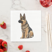 German Shepherd Sitting Servet (Insitu)