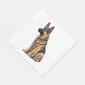 German Shepherd Sitting Servet (Hoek)
