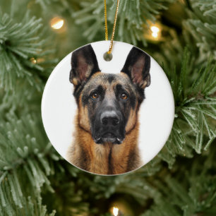 German Shepherd Sitting up Keramisch Ornament