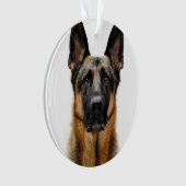 German Shepherd Sitting up Ornament (voorkant)