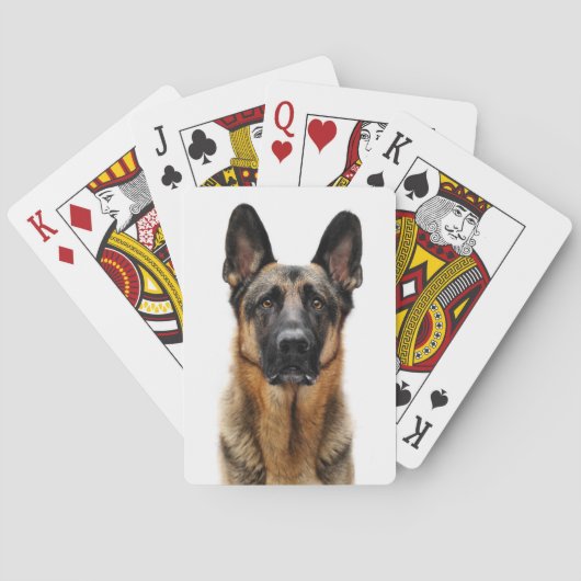 German Shepherd Sitting up Pokerkaarten (Achterkant)