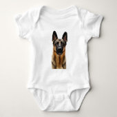 German Shepherd Sitting up Romper (Voorkant)