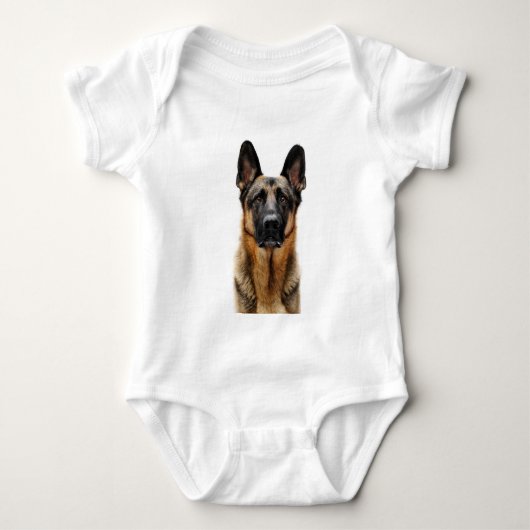 German Shepherd Sitting up Romper (Voorkant)