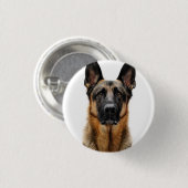 German Shepherd Sitting up Ronde Button 3,2 Cm (Voorkant /achterkant)