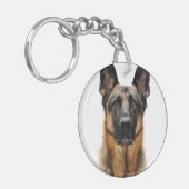 German Shepherd Sitting up Sleutelhanger (Voorkant Links)