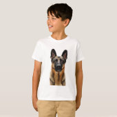 German Shepherd Sitting up T-shirt (Voorkant volledig)